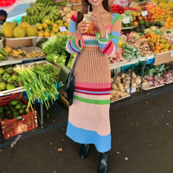 Colorblock Maxi Dresses